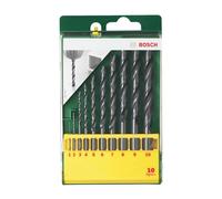 Bosch Accessories 2607019442 Coffret de mèches HSS-R Lot de 10, Noir