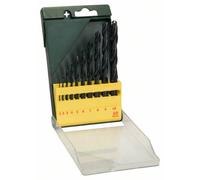 Bosch Accessories 2607019442 Promoline HSS Jeu de forets pour le métal 10 pièces 1 mm, 2 mm, 3 mm, 4 mm, 5 mm, 6 mm, 7 mm, 8 mm