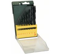 Bosch Accessories 2607019442 Promoline HSS Jeu de forets pour le métal 10 pièces 1 mm, 2 mm, 3 mm, 4 mm, 5 mm, 6 mm, 7 mm, 8 mm, 9 mm, 10 mm laminé au rouleau
