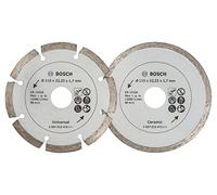 Bosch Accessories 2607019478 Lot de 2 disques diamant pour Carrelage et matériaux de construction 115 mm Argent