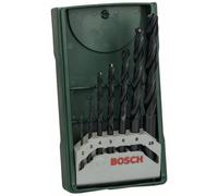 Bosch Accessories 2607019673 Promoline HSS Jeu de forets pour le métal 7 pièces 2 mm, 3 mm, 4 mm, 5 mm, 6 mm, 8 mm, 10 mm laminé au rouleau DIN 338 tige