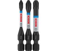 Bosch Embouts cruciformes PRO PH Impact 2608522491 – PH1/PH2/PH3 55 mm – 3 pièces, zone de torsion