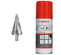 Bosch Accessories 2608587428 Fraise étagée queue 3 pans pour presse-étoupes Longueur 93 mm Exécution HSS + Bosch Accessories 2607001409 Huile de coupe universelle