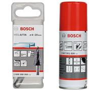 Bosch Accessories 2608588064 Fraise étagée queue 3 pans Longueur 50 mm Exécution HSS-AlTIN + Bosch Accessories 2607001409 Huile de coupe universelle
