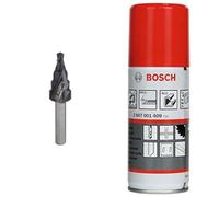 Bosch Accessories 2608588064 Fraise étagée queue 3 pans Longueur 50 mm Exécution HSS-AlTIN + Bosch Accessories 2607001409 Huile de coupe universelle