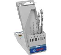 Bosch Accessories 2608595525 Jeu de forets pour le bois 5 pièces 2 mm, 3 mm, 4 mm, 5 mm, 6 mm 1/4 (6,3 mm) 1 set