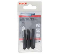 Bosch Accessories 2608596667 Jeu de fraises coniques 8 mm, 10 mm, 12 mm HSS tige cylindrique 1 set