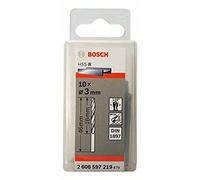 Bosch Forets métal HSS‑R 2608597219 Ø 3 mm DIN 1897 – Lot de 10