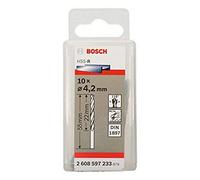 Bosch Accessories 2608597233 Foret à carrosserie laminé HSS-R DIN 1897 Ã˜ 4,2 mm 10 pièces