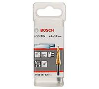 Bosch Fraise étagée HSS-TiN 4-12 mm, tige 6,0 mm, L 66,5 mm - 1 pièce