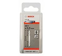 Bosch Accessories 2608597587 Foret à métaux à double pointe rectifié HSS-G Ã˜ 3,5 mm 10 pièces