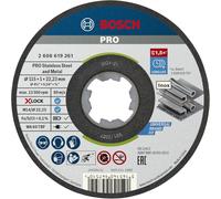 Bosch Accessories 2608619266 Disque à Tronçonner à Surface Plate 10 pièces Standard for Inox (pour l'inox, X-LOCK, Ø 115 mm, Alésage : 22,23 mm, Épaisseur : 1 mm)