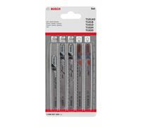 Bosch Accessories 2608667858 SET de lames de scie sauteuse Wood and plastic, 5 pièces, tige à came simple 5 pc(s)