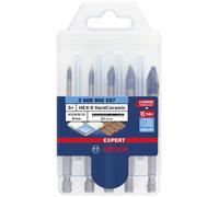Foret Hard Ceramic Hex-9 Expert BOSCH Ø 4/5/6/8/10 mm - 5 pièces - 2608900597