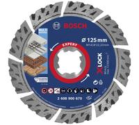 Bosch Accessories 2608900670 EXPERT MultiMaterial X-LOCK Disque à tronçonner diamanté Diamètre 125 mm Ø de perçage 22.23 mm