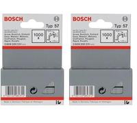 Bosch Accessories 2609200231 Agrafe à fil plat de type 57 10,6 x 1,25 x 10 mm 1000 pièces (Lot de 2)