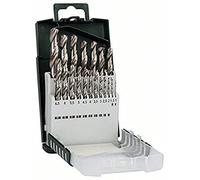 Bosch Accessories 2609255132 HSS Jeu de forets pour le métal 19 pièces 1 mm, 1.5 mm, 2 mm, 2.5 mm, 3 mm, 3.5 mm, 4 mm, 4.5 mm