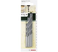 Bosch Accessories 2609255308 Jeu de forets pour le bois 3 pièces 6 mm, 8 mm, 10 mm tige cylindrique 1 set