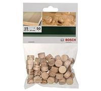 Bosch Accessories 2609255320 Set de 50 bouchons en hêtre Diamètre 15 mm Epaisseur 10 mm