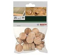 Bosch Accessories 2609255322 Set de 20 bouchons en hêtre Diamètre 25 mm Epaisseur 10 mm