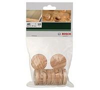 Bosch Accessories 2609255325 Set de 10 bouchons en hêtre Diamètre 40 mm Epaisseur 10 mm
