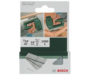 Bosch Accessories 2609255809 Set de 1000 clous d'agrafage Type 47 Longueur 16 Tête Largeur 1,8 mm Epaisseur 1,27