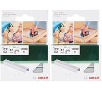 Bosch Accessories 2609255824 Agrafes à fil fin type 53 Largeur 11,4 mm Epaisseur 0,74 mm Longueur 18 mm 1000 pièces (Lot de 2)