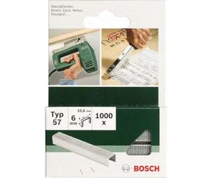 Bosch Accessories 2609255846 Set de 1000 agrafes à fil plat Type 57 Largeur 10,6 mm Epaisseur 1,25 mm Longueur 8 mm