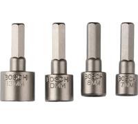 Bosch Douilles 2609255904 Assortiment de 4 pièces 1/4" (ISO 1173 C6.3) 7/8/10/13 mm