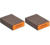 Bosch Accessories 2609256346 Abrasifs sur Non tissé et sur Mousse Bloc Standard abrasif 69 x 97 x 26 Grain Moyen (Lot de 2)