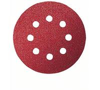 Bosch Disques abrasifs 2609256A23 Ø 125 mm Grain 60, 8 trous velcro – Lot de 5