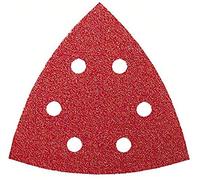 Bosch Feuilles abrasives 2609256A50 pour ponceuses Delta 93 mm 6 trous Grain 80 – Lot de 5