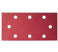 Bosch Accessories 2609256B03 Feuilles abrasives pour Ponceuses vibrantes AEG et Black + Decker 93 x 230 Nombre de trous 8 Grain 80 Lot de 10 feuilles