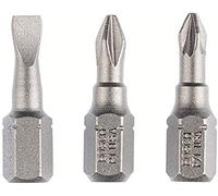 Bosch Embouts de vissage 2607001765 - PH1/PZ1 extra-durs, 25 mm, D 6,3 - 3 pièces