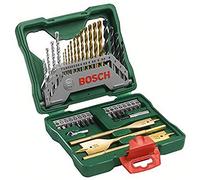 Bosch Accessories 40 pièces Ensemble de forets et de tournevis en titane X-Line (pour bois, pierre et métal, accessoires perceuses) Noir/Or/Argent
