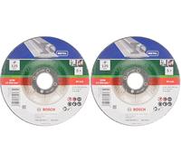 Bosch Accessories BOSCH 2609256333-5 discos cortar metal 125 x 2,5 mm, Acodado, Multicolore, 125 mm (Lot de 2)