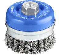 Bosch Brosse boisseau 90 mm à fils d'acier torsadés 90 mm, 0,8 mm, M14 Quantité:1