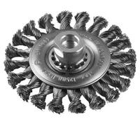 Brosse circulaire pour meuleuse droite et angulaire - fils torsadés laitonnés, inox, 115 mm Bosch 2609256512