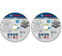 Bosch Accessories Disque à tronçonner expert for inox a 60 r inox bf; 76 mm; 1 mm; 10 mm, Blanc, 76 x 1 x 10 mm (Lot de 2)