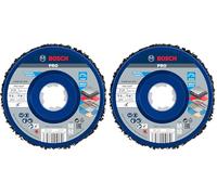 Bosch Accessories Disque de nettoyage X-LOCK Cleaning Disc N377 (métal et acier inoxydable, Ø 125mm, accessoires pour meuleuses angulaires) (Lot de 2)