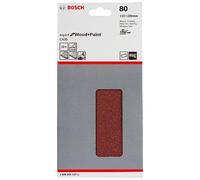 Bosch Accessories Feuille Abrasif pour Ponceuses Orbitales, 14 Trous, 80 Grain, 115mm x 230mm, Lot de 10