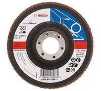 Bosch Accessories Plateau à Lamelles X551, 60 Grain, 5 à 15° Angle, 13300 tr/min, Support en Fibre de Verre, 115mm