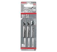 Bosch Accessories Professional 3 x Lames de scie sauteuse T 101 B Clean for Wood (pour Bois tendre, coupe droite, Accessoire Scie sauteuse) Multicolore 3-30 mm
