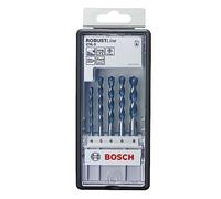 Bosch Accessories Professional 5 pièces Jeu de forets à béton CYL-5 Robust Line Set (pour le béton, Ø 4-8 mm, accessoires perceuse à percussion). Gris