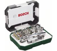 Bosch Accessories Promoline 2607017322 Jeu dembouts 26 pièces vis à fente, cruciforme Phillips, vis Pozidriv, 6 pans intérieurs, 6 pans intérieurs (TX) avec