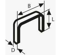 Agrafes à fil plat type 52, 12,3 x 1,25 x 8 mm Bosch 2609200205