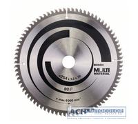 Bosch Lame de scie circulaire PRO Multi Material 254 x 30 x 3,2 mm – 80 dents (2608640450)