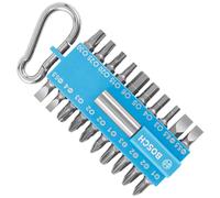 Bosch Jeu d'embouts de tournevis 2607002822 – 21 pièces, mousqueton, bleu clair