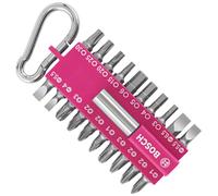 BOSCH Assortiment d'embouts de vissage avec mousqueton (fuchsia), 21 pieces 2607002821