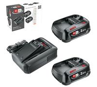 Bosch batterie et chargeur rapide Starter Set 18V (2 batteries Lithium-Ion 2,5 Ah ; 1 chargeur rapide ; alliance POWER FOR ALL 18V)